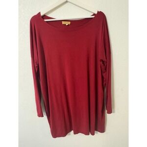 Piko 1988 Long Sleeve Bamboo Blend Top Women's Burgundy‎ Small